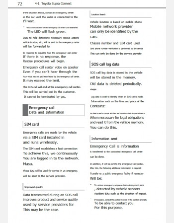 toyota gr supra 2021-2022 navigation guide